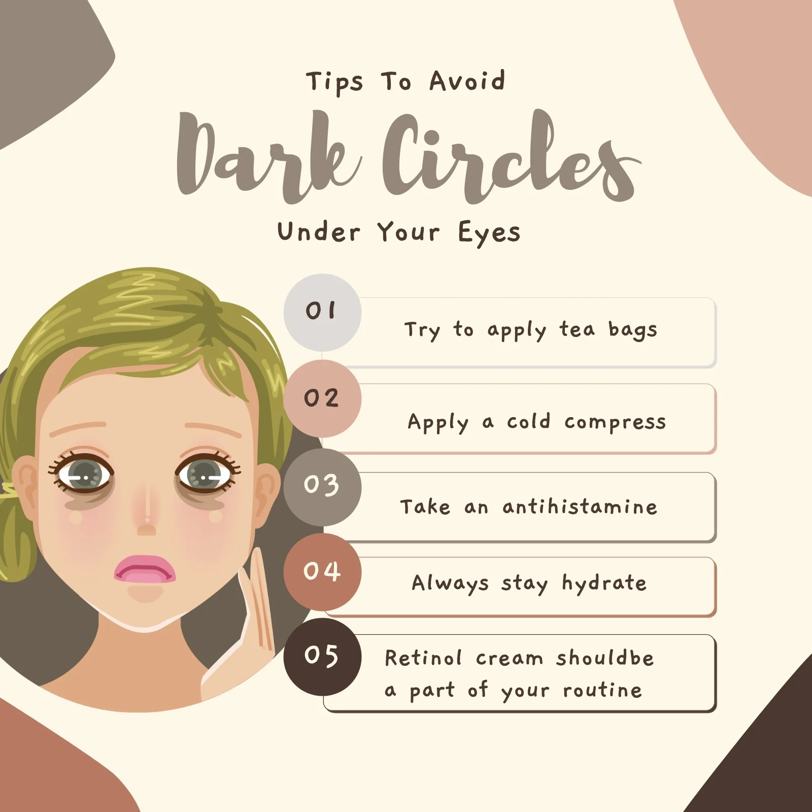how to remove dark circles